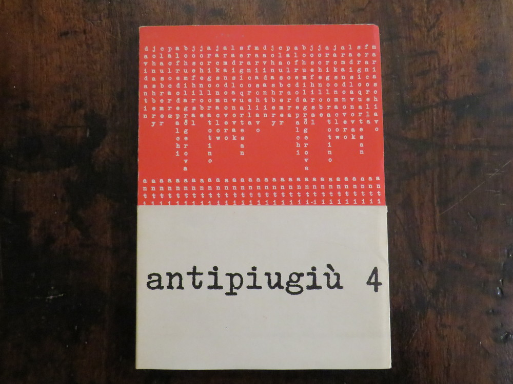 ARRIGO LORA TOTINO. antipiugiù n. 4