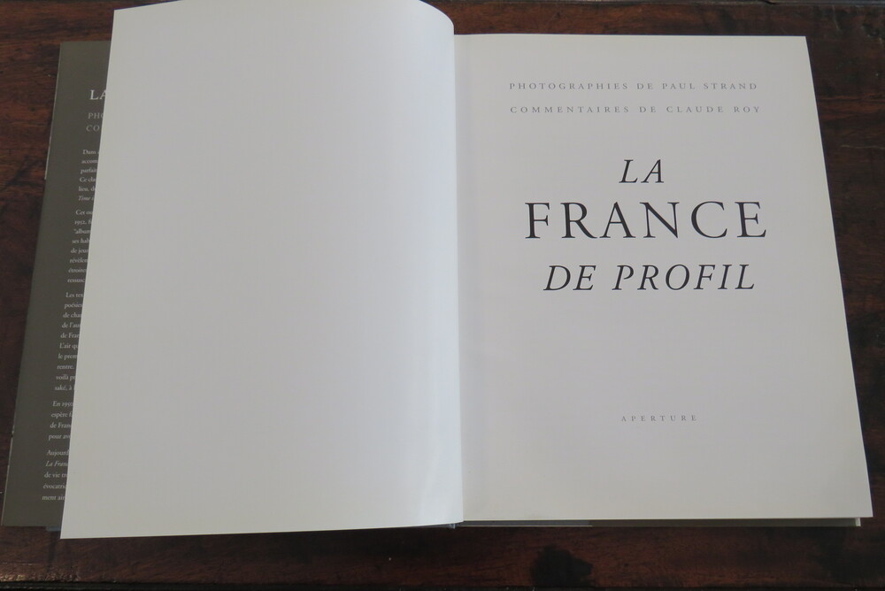 PAUL STRAND, CLAUDE ROY. La France de profil.