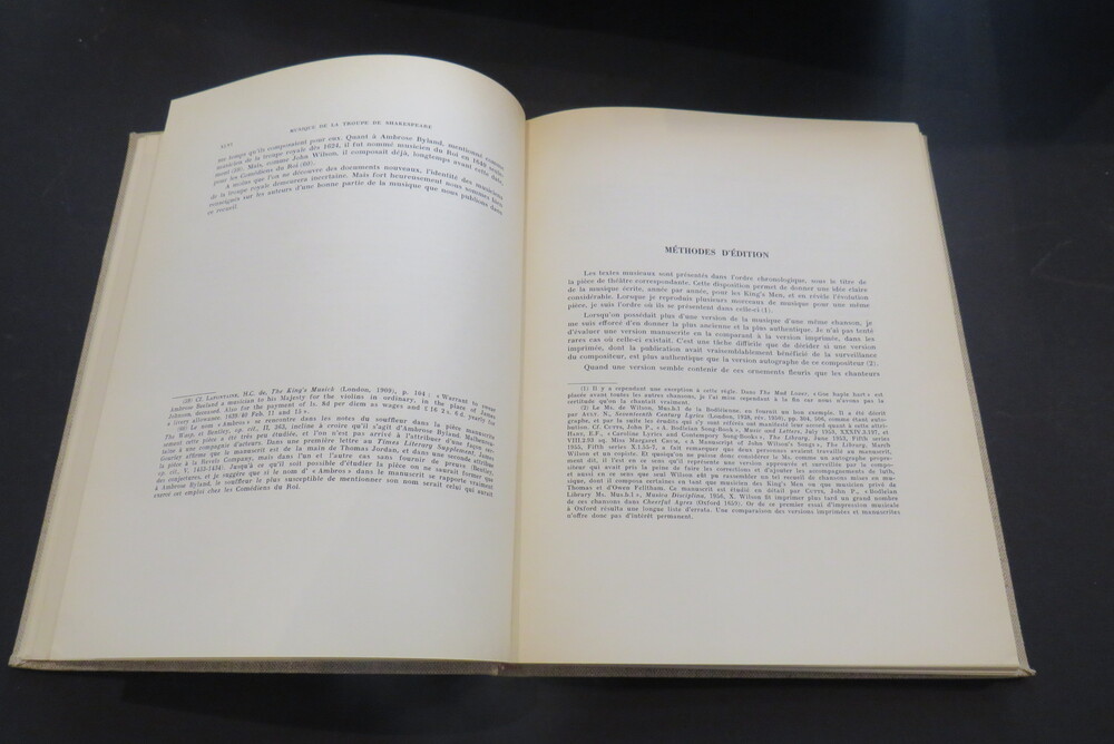JOHN P. CUTTS. La Musique de scène de la troupe de Shakespeare. The King's Men Sous Le Regne De Jacques Ier.