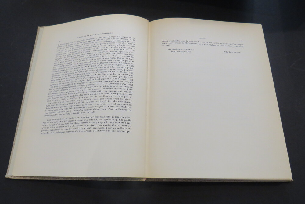 JOHN P. CUTTS. La Musique de scène de la troupe de Shakespeare. The King's Men Sous Le Regne De Jacques Ier.