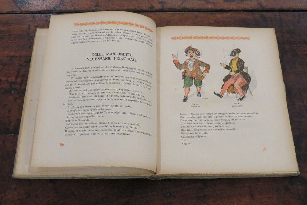 CARLO RACCA (AKKAR). Burattini e Marionette. Il loro teatro ed i loro fantocci. Con 75 illustrazioni del pittore Biscaretti.