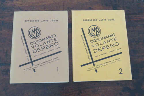 libri FORTUNATO DEPERO. Dizionario volante Depero. Voci e significati. Aneddoti e opere. N. 1 e N. 2. Primo Gruppo. 5 tavole. 18 voci. Secondo Gruppo. 9 tavole. 30 voci.