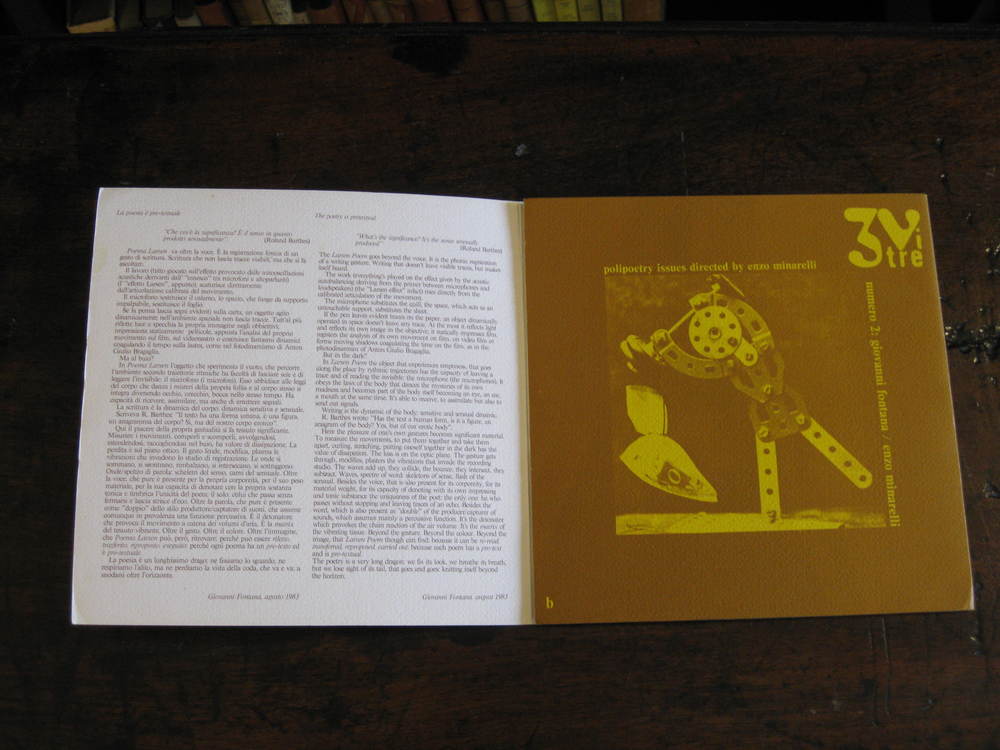 ENZO MINARELLI. 3ViTre-Polipoetry issues directed by Enzo Minarelli No. 2