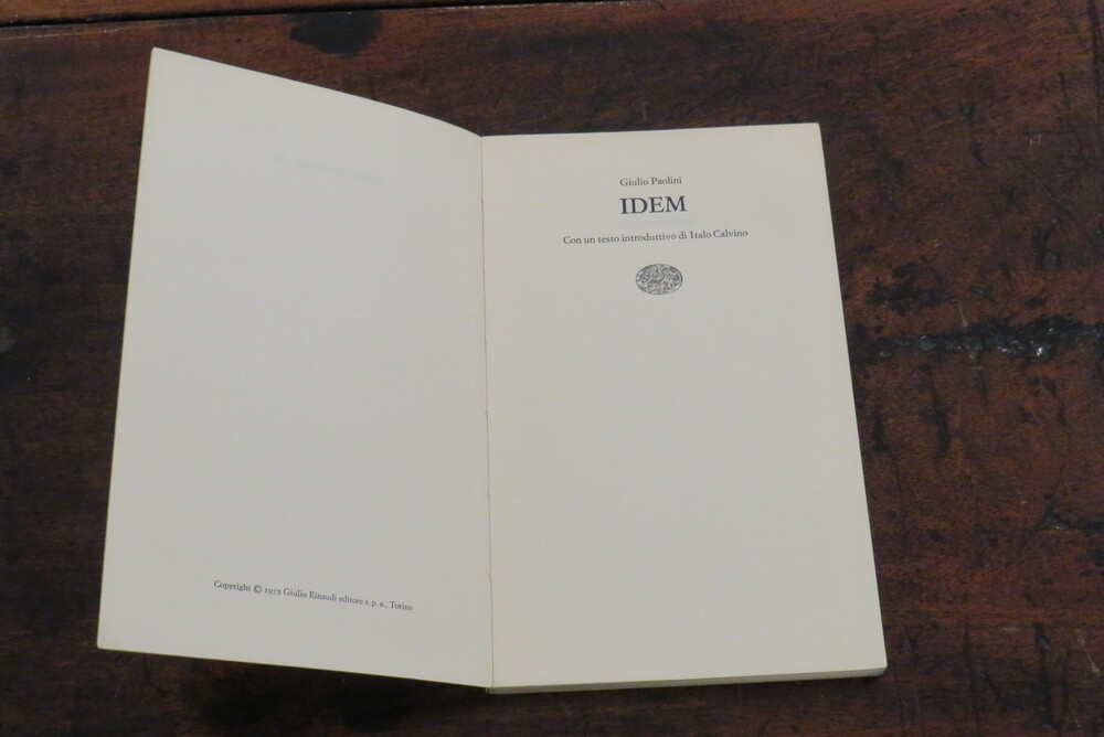 GIULIO PAOLINI. IDEM.
