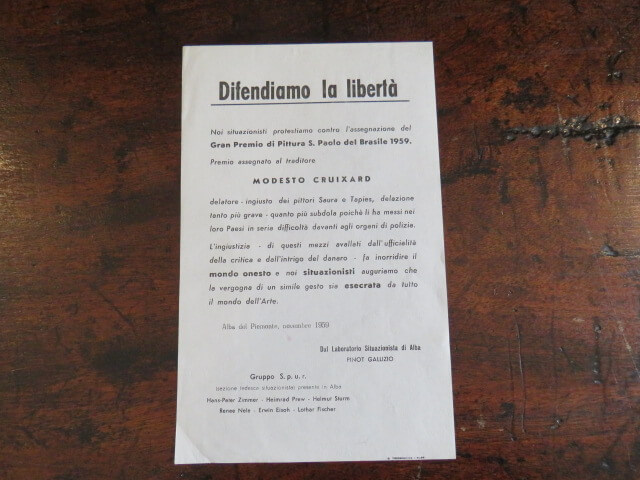 [Internazionale Situazionista]. Difendiamo la libertà