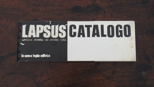EMILIO VILLA. LAPSUS CATALOGO. Collana diretta da Emilio Villa.