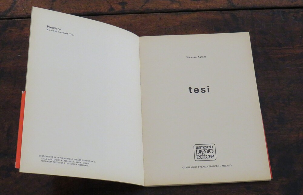 VINCENZO AGNETTI. Tesi.