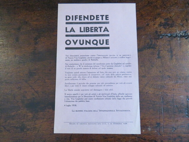 [Internazionale Situazionista]. Difendete la libertà ovunque