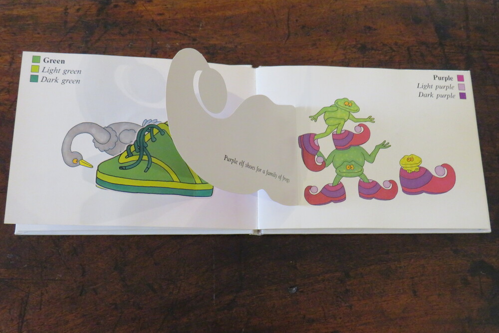 RON AND ATIE VAN DER MEER. Funny Shoes. A Lift-the-Flap Color Book with a Surprise Gift.
